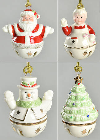 Lenox Christmas Ornament Jingle Bell Ornament-Set Of 4 - No Box
