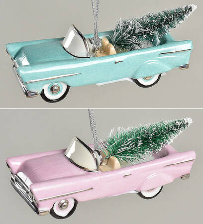 Lenox Christmas Ornament Retro Car - Set Of 2 - Boxed