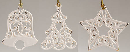 Lenox Christmas Ornament Holly Jolly Christmas Set Of 3 - Boxed