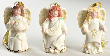 Lenox Christmas Ornament Heavenly Angel-Set Of 3 - No Box