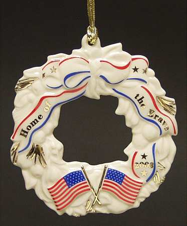 Lenox Christmas Ornament Home Of The Brave - Boxed