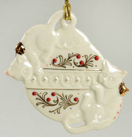 Lenox Christmas Ornament Holiday Mischief Kittens - Boxed