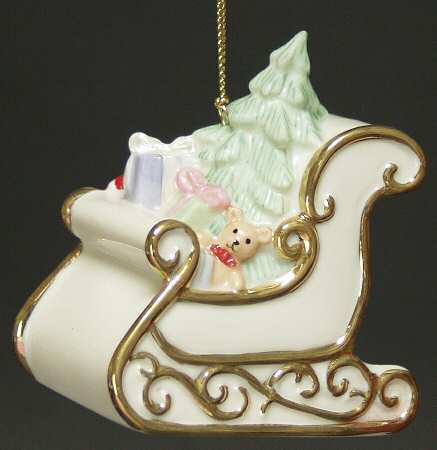 Lenox Christmas Ornament Sleigh Ornament-Exclusive - No Box