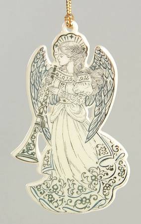 Lenox Christmas Ornament Baroque Angel With Horn - Boxed