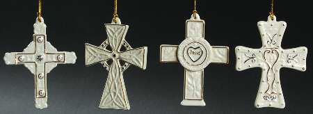 Lenox Christmas Ornament Cross-Set Of 4 Ornaments - No Box