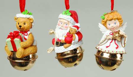 Lenox Christmas Ornament Ringing In Christmas-Set Of 3 - With Box