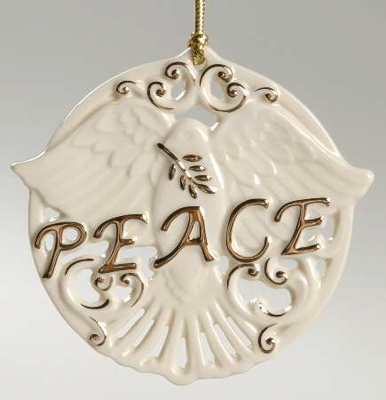 Lenox Christmas Ornament Peace - No Box