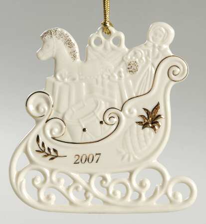 Lenox Christmas Ornament Wonderful Winter Sleigh - No Box