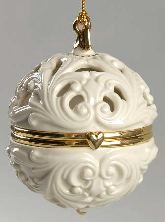 Lenox Christmas Ornament 2005-Thank You  Keepsake Ball - No Box