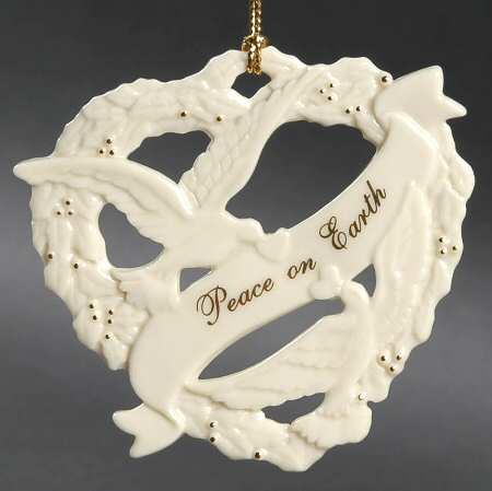 Lenox Christmas Ornament Peace On Earth - Boxed