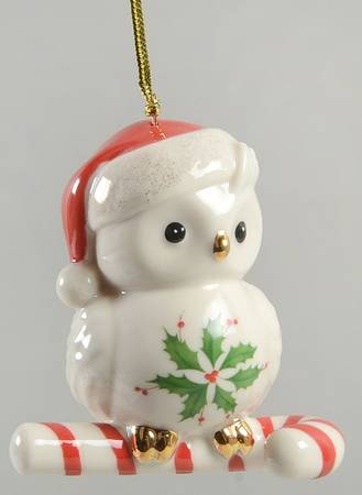 Lenox Christmas Ornament Happy Hoolidays-Owl - No Box