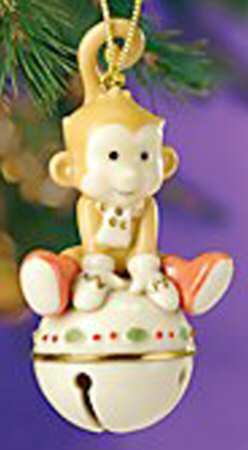 Lenox Christmas Ornament Monkeying Around Jingle Bell - No Box