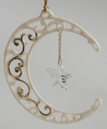 Lenox Christmas Ornament Filagree Moon - Boxed