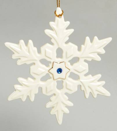 Lenox Christmas Ornament Jeweled Snowflake-Ornament Club - No Box