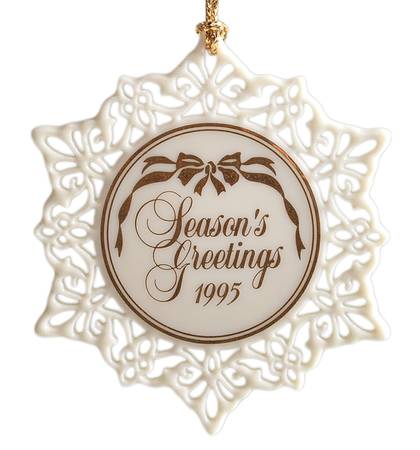 Lenox Christmas Ornament Season's Greetings - No Box