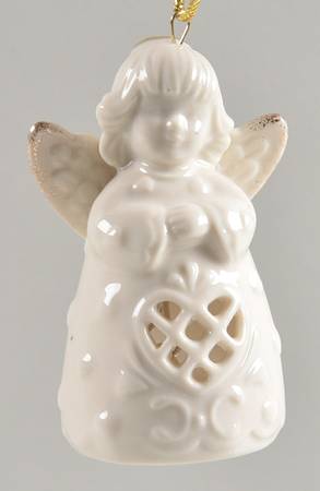 Lenox Christmas Ornament Angel Wishes-Heart Bell - No Box