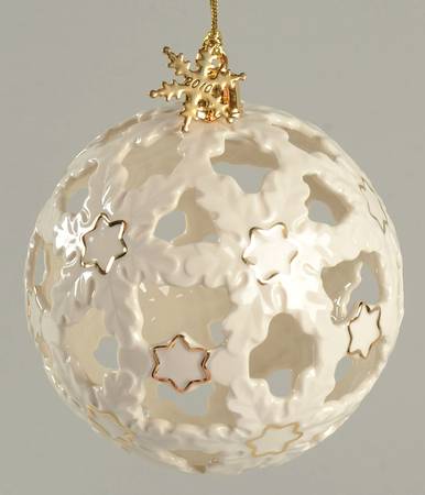 Annual Christmas Ornament 2010 Glisten And Gold Snowflake - Boxed