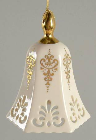 Annual Christmas Ornament 1990-Pierced Bell - No Box