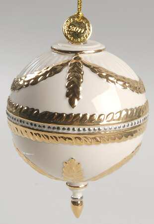 Annual Christmas Ornament 2011-Annual Lenox Ball - Boxed