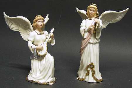 Inspirational Collection-Porcelain Angels' Serenade-Boxed Set Of 2 - Boxed