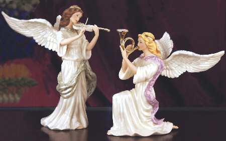 Inspirational Collection-Porcelain Heavenly Duet-Boxed Set Of 2 - Boxed