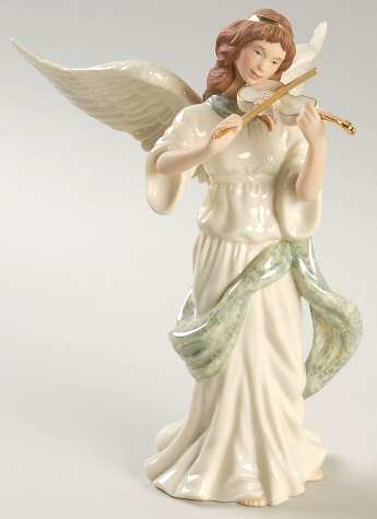 Inspirational Collection-Porcelain Heavenly Duet:Angel W/ Violin - No Box