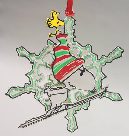 Peanuts Ornament Snoopy And Woodstock Skier - No Box