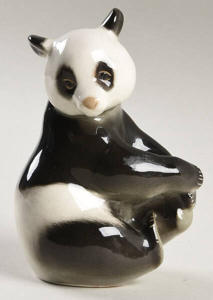 Lomonosov Figurines Panda  Sitting Up - Boxed