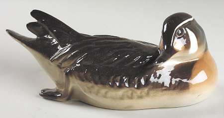 Lomonosov Figurines Mandarin Duck/Sideways Sitting - No Box