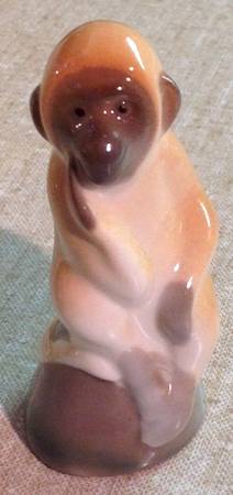 Lomonosov Figurines Monkey Sitting - No Box