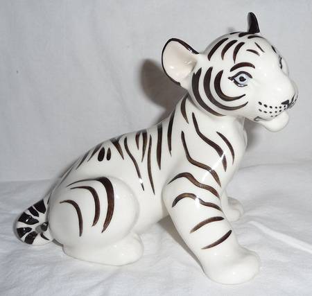 Lomonosov Figurines White Tiger Cub - No Box