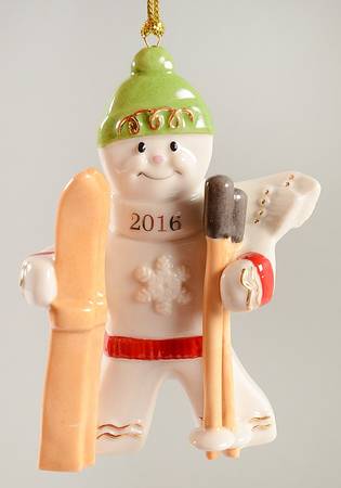 Annual Gingerbread Man Ornament Downhill Delight - No Box