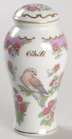 Birds and Blossoms-Spice Jars Chili-Mourning Dove - Spice Jar Set-Ind Jar-Motif 5