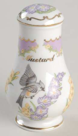 Birds and Blossoms-Spice Jars Mustard-Tufted Titmouse - Spice Jar Set-Ind Jar-Motif 13