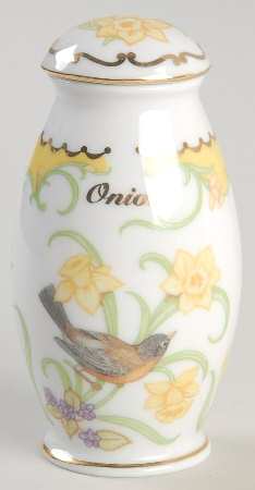 Birds and Blossoms-Spice Jars Onion-Robin - Spice Jar Set-Ind Jar-Motif 15