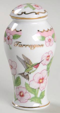 Birds and Blossoms-Spice Jars Tarragon-Ruby Throated Humming - Spice Jar Set-Ind Jar-Motif 22