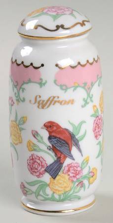 Birds and Blossoms-Spice Jars Saffron-Scarlet Tanager - Spice Jar Set-Ind Jar-Motif 20
