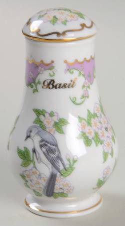 Birds and Blossoms-Spice Jars Basil-Mockingbird - Spice Jar Set-Ind Jar-Motif 2