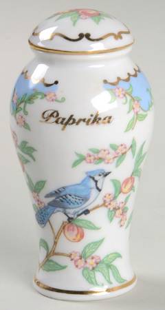 Birds and Blossoms-Spice Jars Paprika-Blue Jay - Spice Jar Set-Ind Jar-Motif 17
