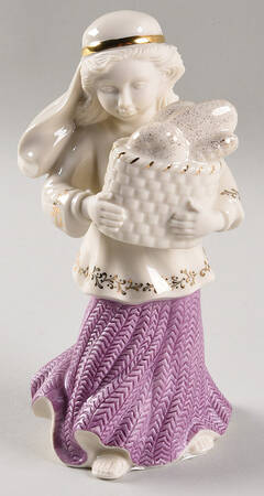 First Blessing-Nativity Bakers Daughter-With Bread Basket - Boxed