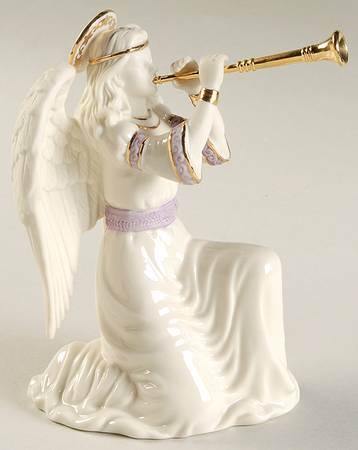 First Blessing-Nativity Kneeling Angel With Trumpet - Boxed