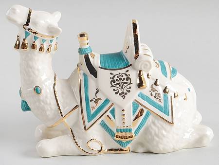 First Blessing-Nativity Laying Camel-Teal - No Box