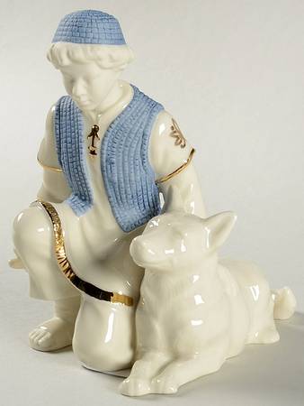 First Blessing-Nativity Shepherd Boy With Sheep Dog - No Box