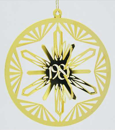 Pierced Snowflake-Goldplated by Lunt Silver