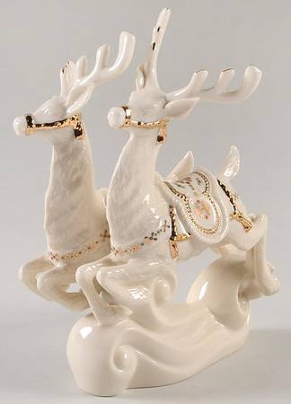 Dash Away All Figurines Donner And Blitzen - Boxed