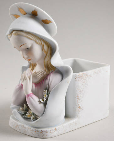 Lefton Head Vases Madonna With Flowers - No Box