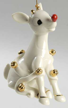 Whimsical Rudolph Ornaments Rudolph Rings In The Holidays-Ivory - No Box
