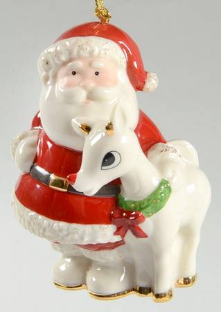 Whimsical Rudolph Ornaments Rudolph With Santa - No Box