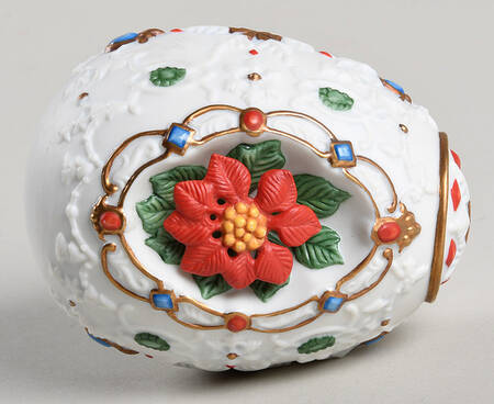Floral Collector Eggs Poinsettia Blossom Egg Only - No Box