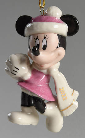 Mickey Mouse Annual Ornaments Minnie Snow Games - Boxed